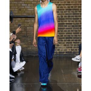 AGR Mens Degradé Cotton Knit Tank Top Size XS $600